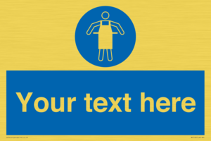 Custom Protective Apron Required Sign